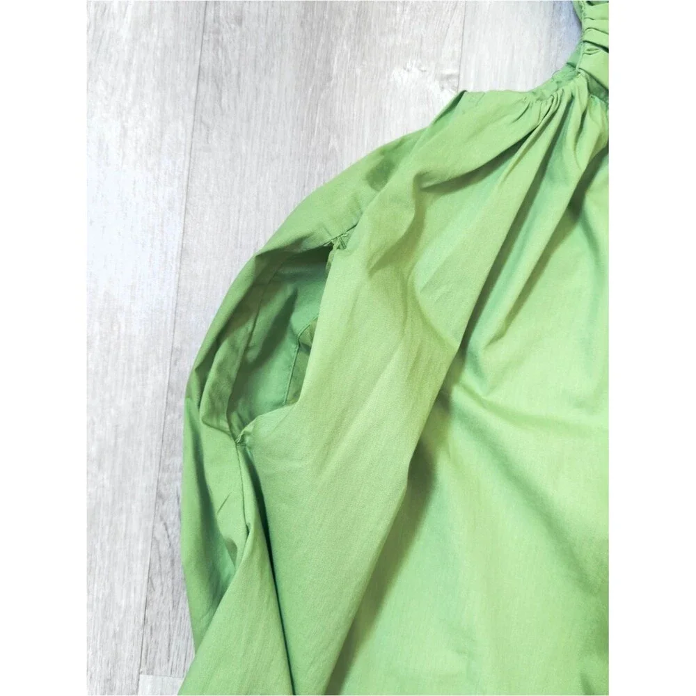 Abercrombie & Fitch NWOT Asymmetric One-Shoulder Green Maxi Pocket Dress